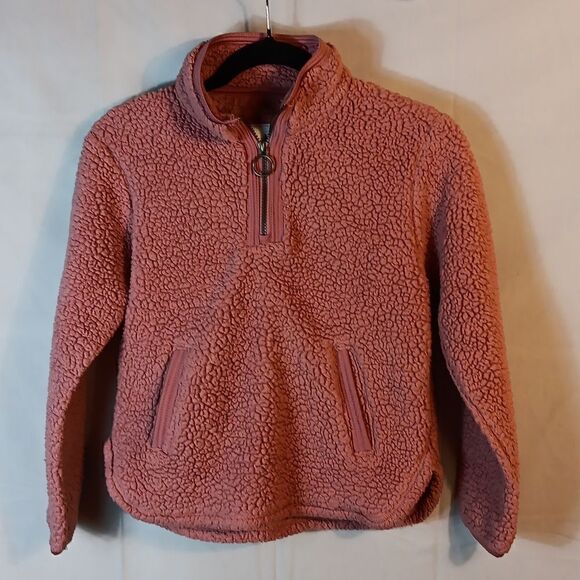 Cuddly Sherpa Girl's Quarter Zip Sweatshirt - Picture 7 of 7